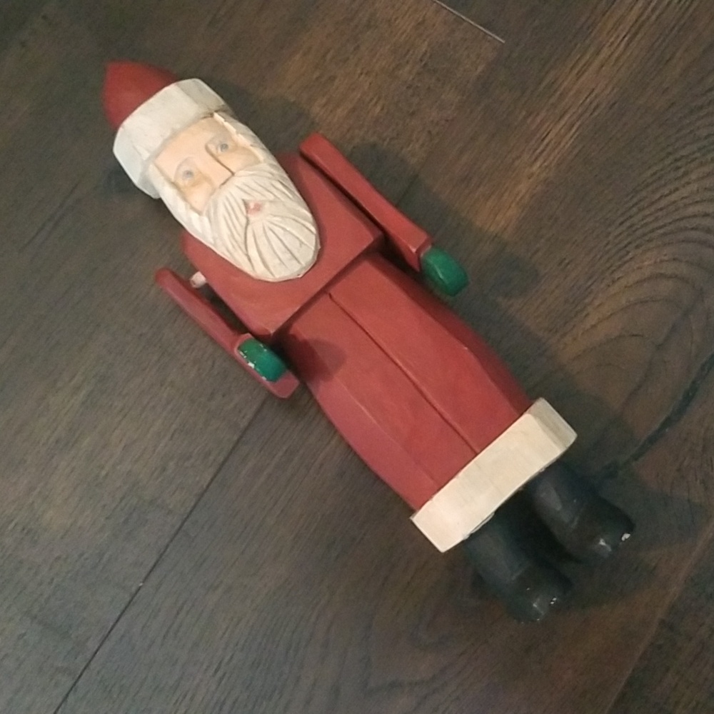 Wooden Santa with moveable arms